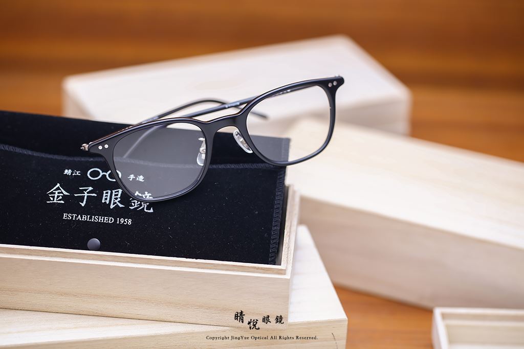 睛悦眼鏡,金子眼鏡,kaneko,手工眼鏡,日本手工眼鏡,賽璐珞,Celluloid,KC38,BK