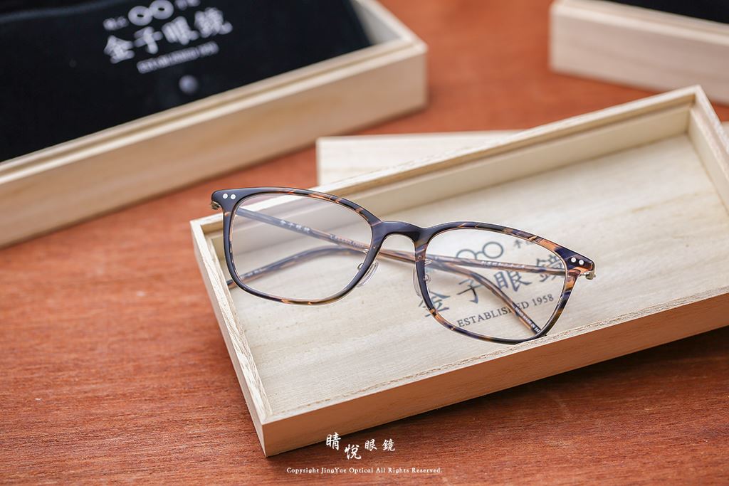 睛悦眼鏡,金子眼鏡,kaneko,手工眼鏡,日本手工眼鏡,賽璐珞,Celluloid,KC49,BLS