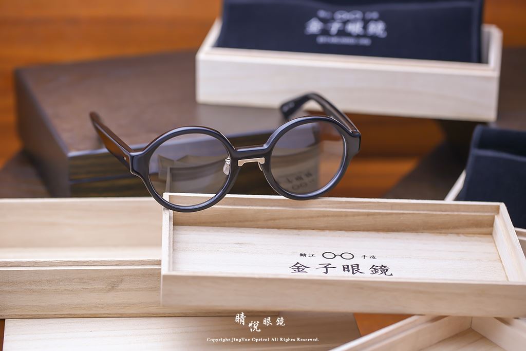 睛悦眼鏡,金子眼鏡,kaneko,手工眼鏡,日本手工眼鏡,925銀飾,賽璐珞,Celluloid,KCP12,BK