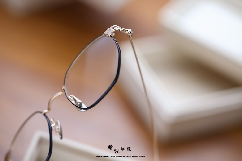 睛悦眼鏡,金子眼鏡,kaneko,手工眼鏡,日本手工眼鏡,KM16,BKBG
