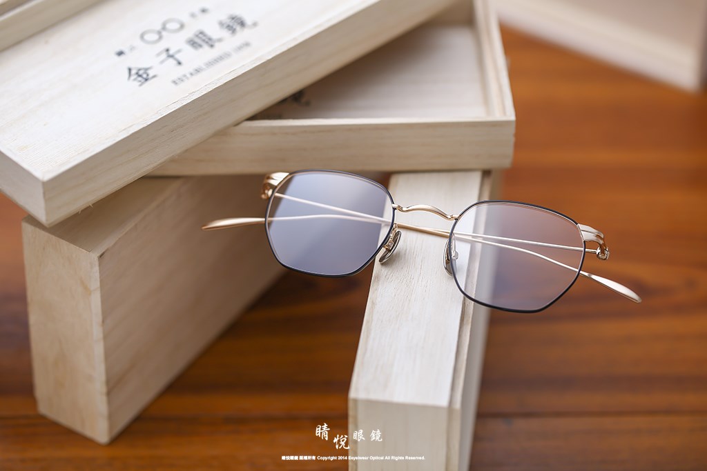 睛悦眼鏡,金子眼鏡,kaneko,手工眼鏡,日本手工眼鏡,KM16,BKBG
