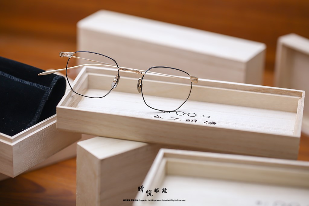 睛悦眼鏡,金子眼鏡,kaneko,手工眼鏡,日本手工眼鏡,KM16,BKBG