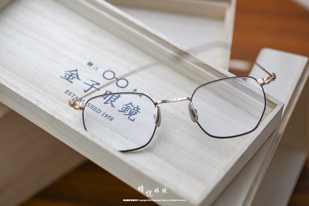 睛悦眼鏡,金子眼鏡,kaneko,手工眼鏡,日本手工眼鏡,KM16,BKBG
