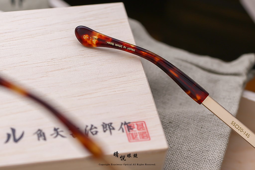 睛悦眼鏡,角矢甚治郎,手工眼鏡,日本手工眼鏡,賽璐珞,Celluloid,城之章 南蠻傳來 Xavier C13