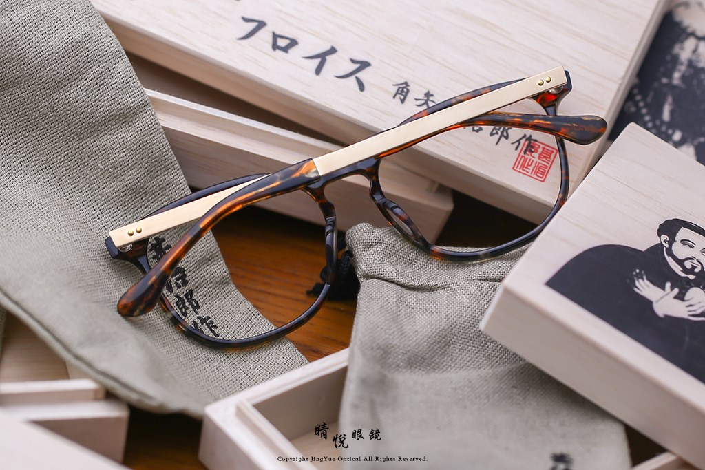睛悦眼鏡,角矢甚治郎,手工眼鏡,日本手工眼鏡,賽璐珞,Celluloid,城之章 南蠻傳來 Frois C6