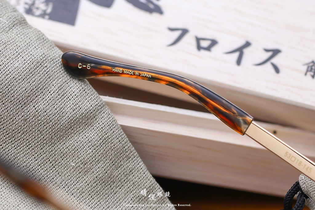 睛悦眼鏡,角矢甚治郎,手工眼鏡,日本手工眼鏡,賽璐珞,Celluloid,城之章 南蠻傳來 Frois C6