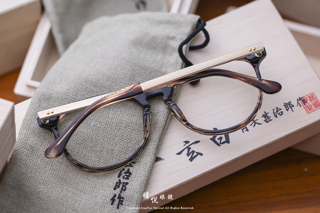 睛悦眼鏡,角矢甚治郎,手工眼鏡,日本手工眼鏡,賽璐珞,Celluloid,江戶限定 玄白 C3