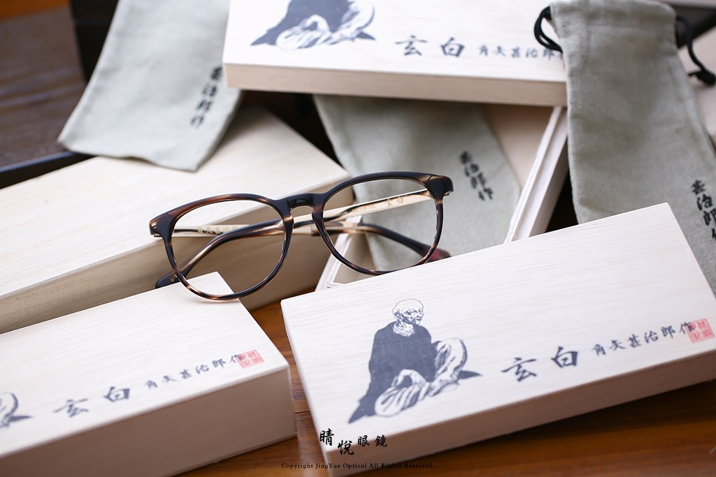 睛悦眼鏡,角矢甚治郎,手工眼鏡,日本手工眼鏡,賽璐珞,Celluloid,江戶限定 玄白 C3