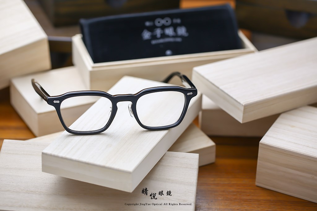 睛悦眼鏡,金子眼鏡,kaneko,手工眼鏡,日本手工眼鏡,賽璐珞,acetate,Celluloid,KA 90 BK