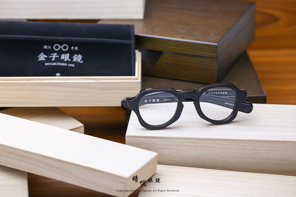 睛悦眼鏡,金子眼鏡,kaneko,手工眼鏡,日本手工眼鏡,醋酸纖維,板料,ACETATE,KA47,BK