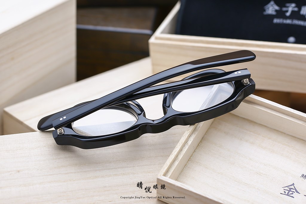 睛悦眼鏡,金子眼鏡,kaneko,手工眼鏡,日本手工眼鏡,醋酸纖維,板料,ACETATE,KA47,BK